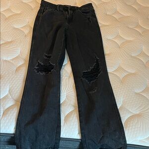 Judy Blue Black Distressed Boyfriend Jeans